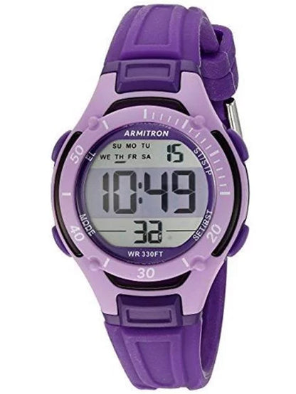 Castle BS-45-7062PUR Analog Digital Display Purple Resin Case And Bezel Ladies Watch