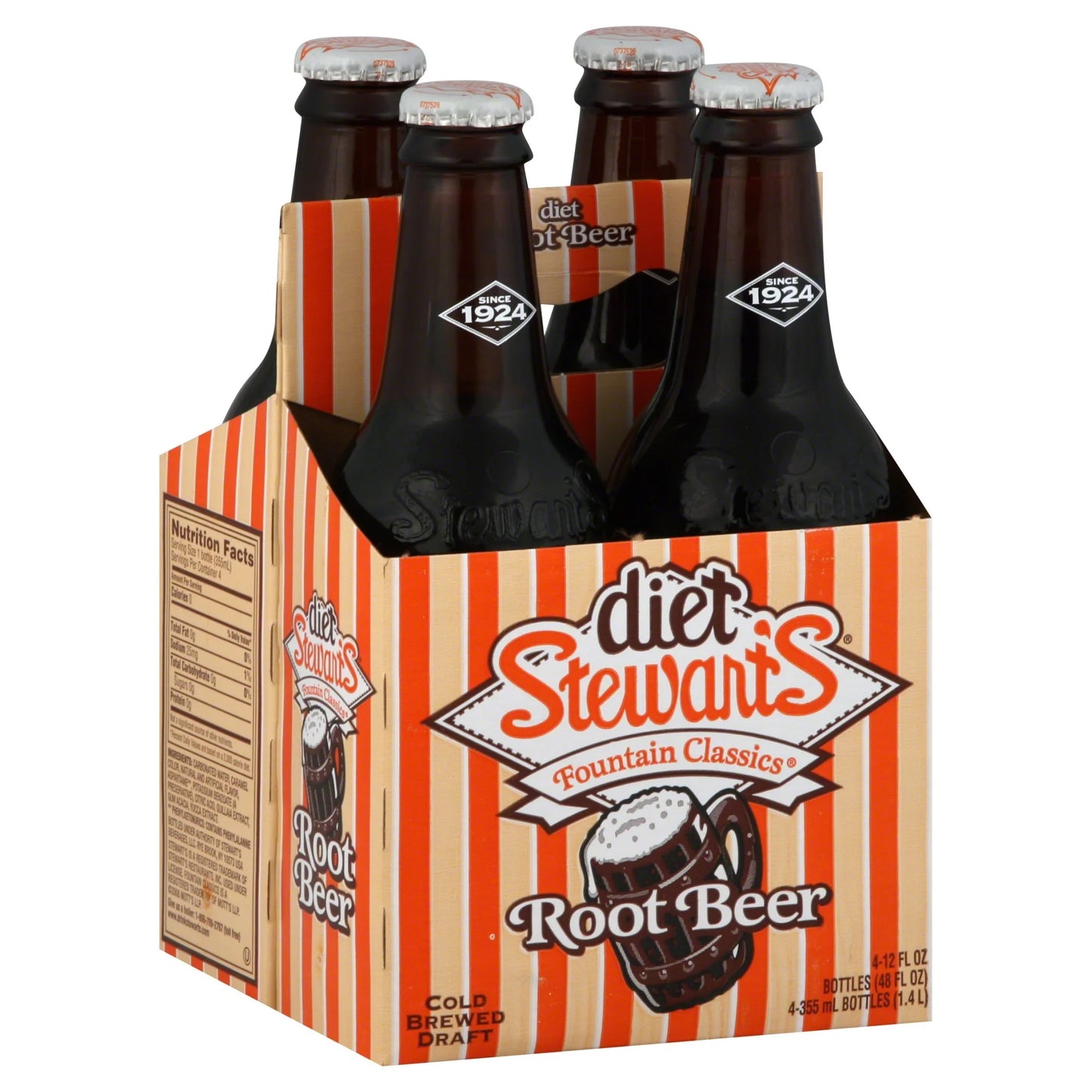 Stewarts Diet Root Beer-355Ml X 24 Bottles