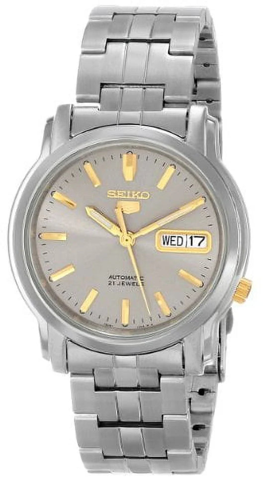 Seiko Men's SNKK67"Seiko 5" Grey Dial Stainless Steel Automatic Watch