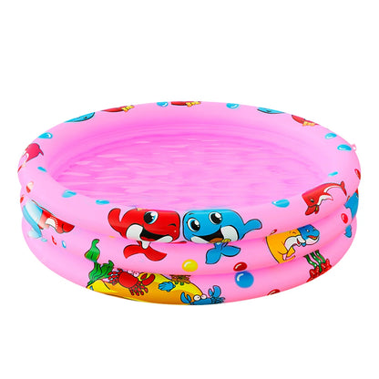 Round Inflatable Baby Swimming Pools, 47"x12" 3 Ring Portable inflatable Swimming Pool for Kids, Kiddie Paddling Pool Indoor&Outdoor Toddler Water Game Play Center for Kids/Girls/Boys,Pink