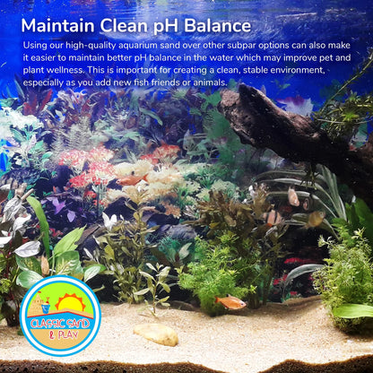 CLASSIC SAND & PLAY Natural Aquarium Sand for Freshwater and Saltwater Tanks, 20 lb. Yellow