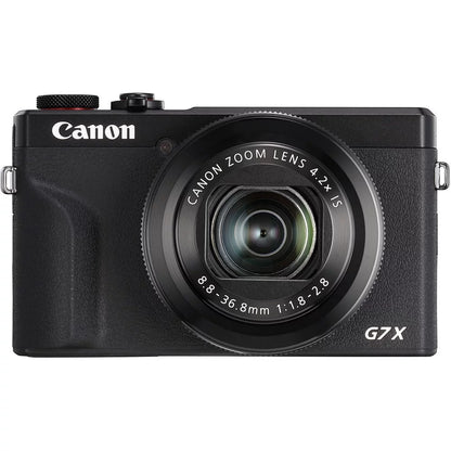 Canon PowerShot G7 X Mark III Digital Camera (Black) + 1 Yr Warranty +Tripod + Case -32GB Kit