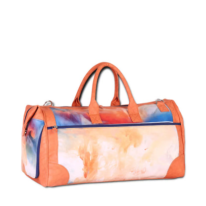 The Orange Wave Unisex Large Weekender Travel bag with Separate Shoe Compartment with adjustable strap