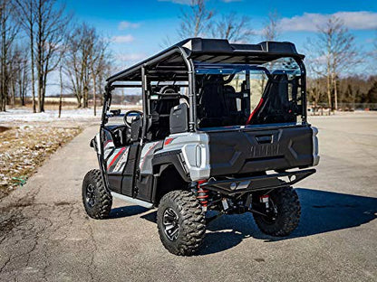 SuperATV Rear UTV Windshield for 2018+ Yamaha Wolverine X4|Made of 1/4? Lightly Tinted Polycarbonate|250x Stronger Than Glass and 25x Stronger Than Acrylic|USA Made|RWS-Y-WV-X4-76