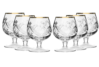 7-Piece Russian Crystal Vintage Vodka Set, 16-Oz Decanter Carafe w/ 6 Shot Sherry Liquor Shooter Glasses, Old-fashioned Glassware (5290-150G)