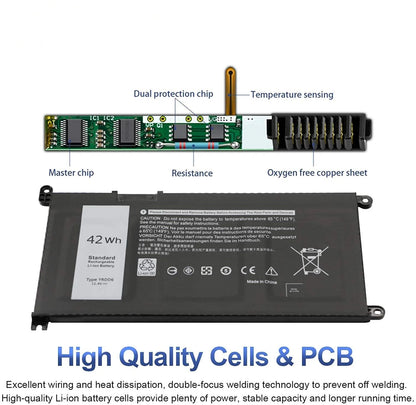 42Wh YRDD6 0YRDD6 Battery For Latitude 3310 Inspiron 5482 5485 5491 5591