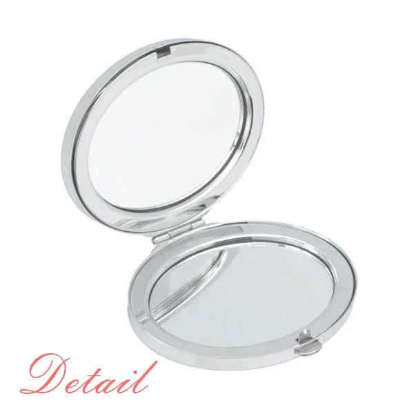 Capricorn Constellation Sign Zodiac Oval Mirror Portable Fold Hand Makeup Double Side Glasses