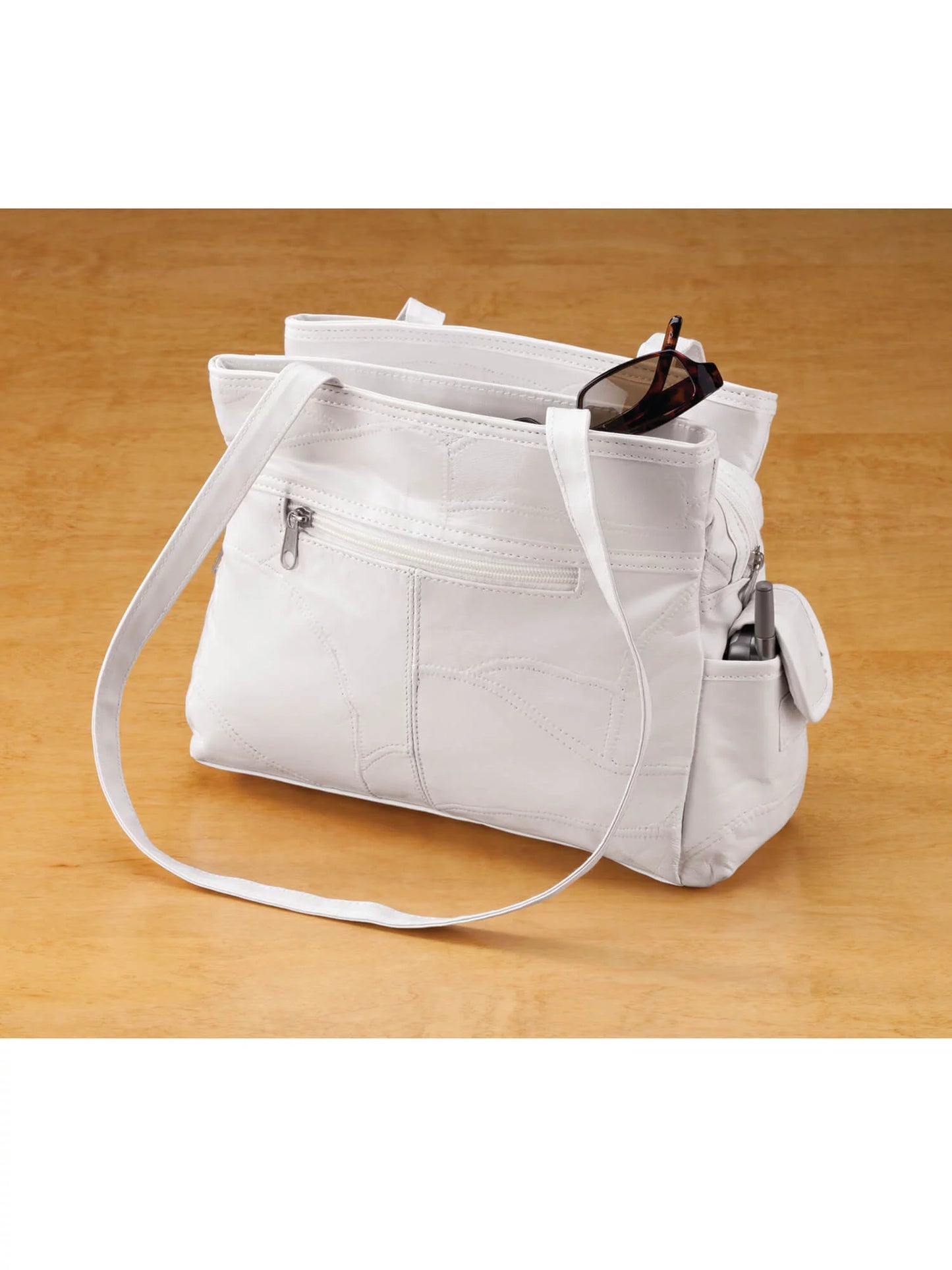 White Leather Handbag