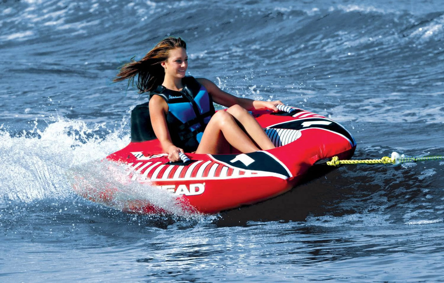 AIRHEAD AHVI-F1 Viper 1 Single Rider Cockpit Inflatable Lake Water Towable Tube