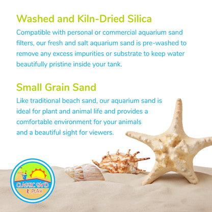 CLASSIC SAND & PLAY Natural Aquarium Sand for Freshwater and Saltwater Tanks, 20 lb. Yellow