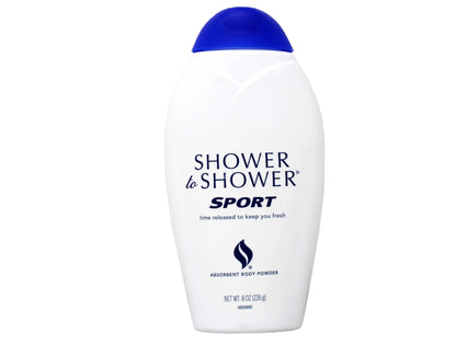 Shower To Shower Body Powder Sport, 13 oz (Pack of 6)