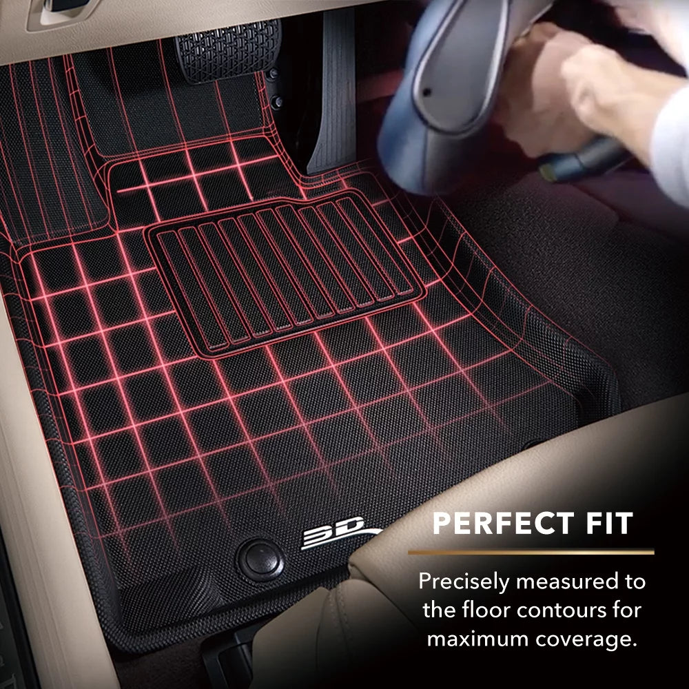 3D MAXpider KAGU Floor Mat (BLACK) compatible with MAZDA CX-9 2007-2015 - Full Set