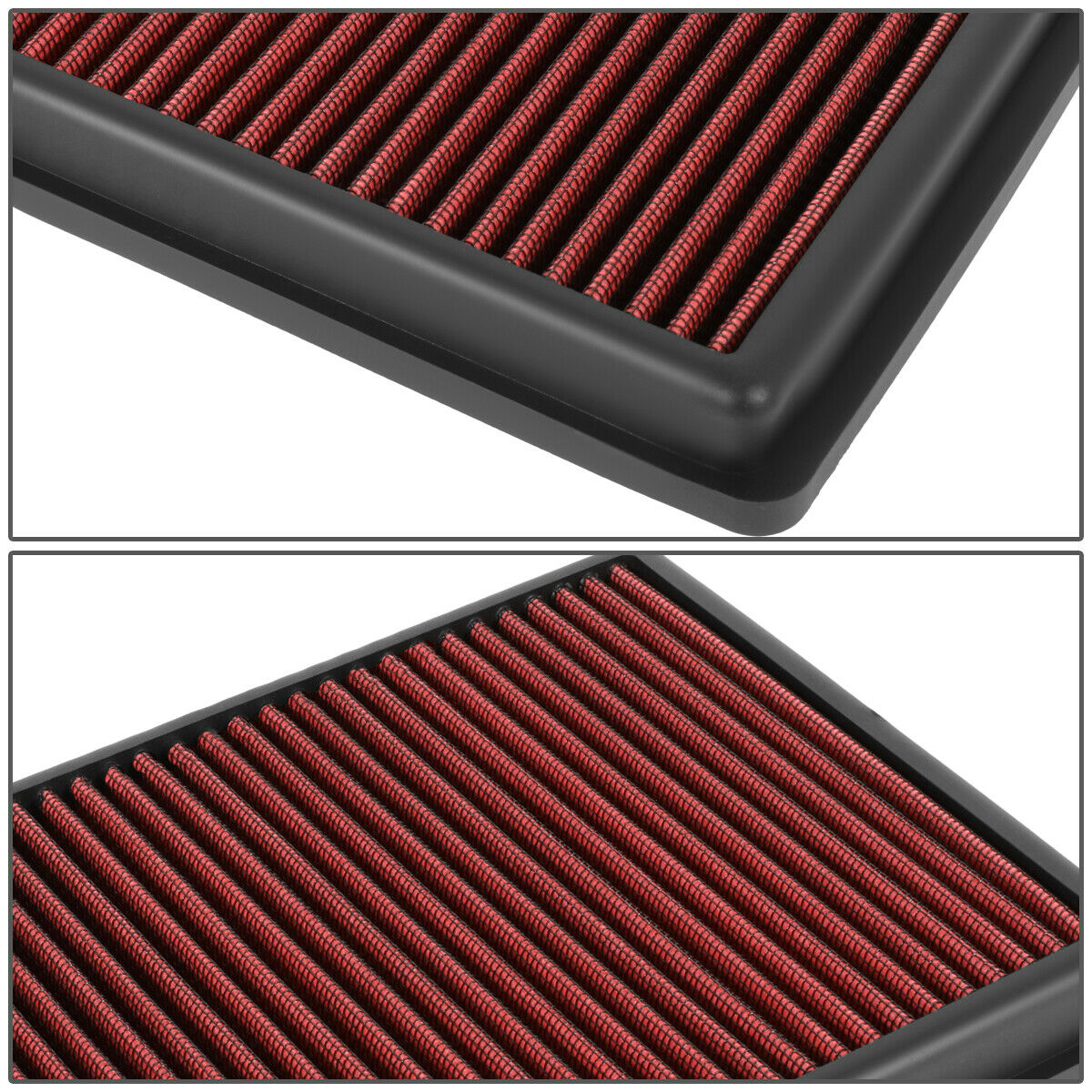 Teledu For 2019 RDX Sport Utility 2.0 Reusable/Durable Drop-In Dry Panel Air Filter Red