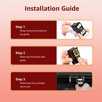 275 276 Ink Cartridges Replacement for Canon 275 276 Ink for PIXMA TS3520 TS3522 TS3500 TR4720 TR4722 TR4700 Printer (1 Black, 1 Color)