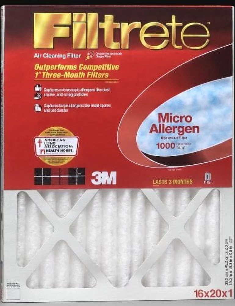 14x14x1 13.7 x 13.7 Filtrete Allergen Defense 1000 Filter by 3M 4 Pack