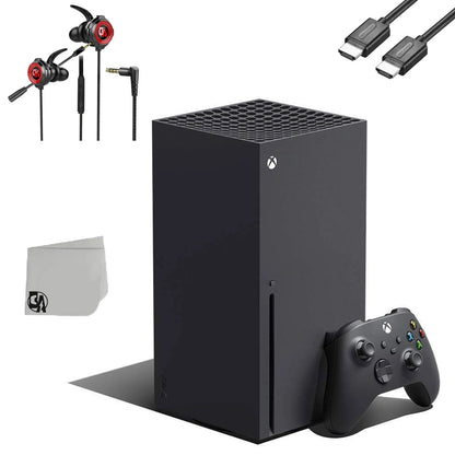 Xbox Series X 16GB RAM Black Gaming Console + G11-A Earbuds With Microphone BOLT AXTION Bundle Like New